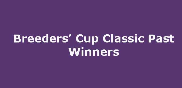 Breeders Cup past Winners
